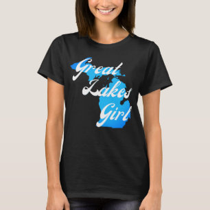 Camiseta Chica de los Grandes Lagos de Cute Michigan