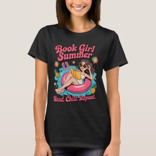Camiseta Chica de los libros vacaciones de verano en la pla