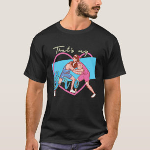 Camiseta Chica de lucha libre que es mi gráfico mural
