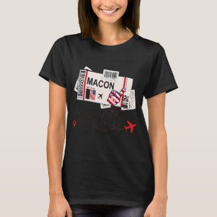 Camiseta Chica de Macon Ticket Flight con tarjeta de embarq