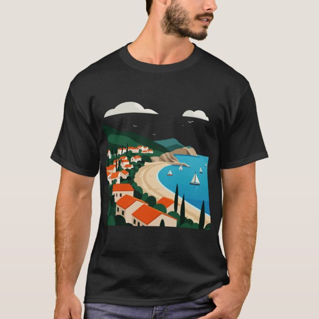 Camiseta Chica de mar y playa (Anverso)