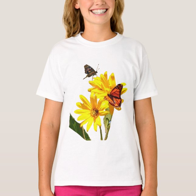 Camiseta Chica de mariposa (Anverso)