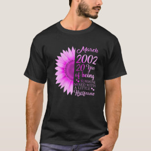 Camiseta Chica De Marzo 2002 T Regalo De Cumpleaños De 20 A