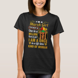Camiseta Chica De Marzo Pisces Cumpleaños Una Vez En La Vid