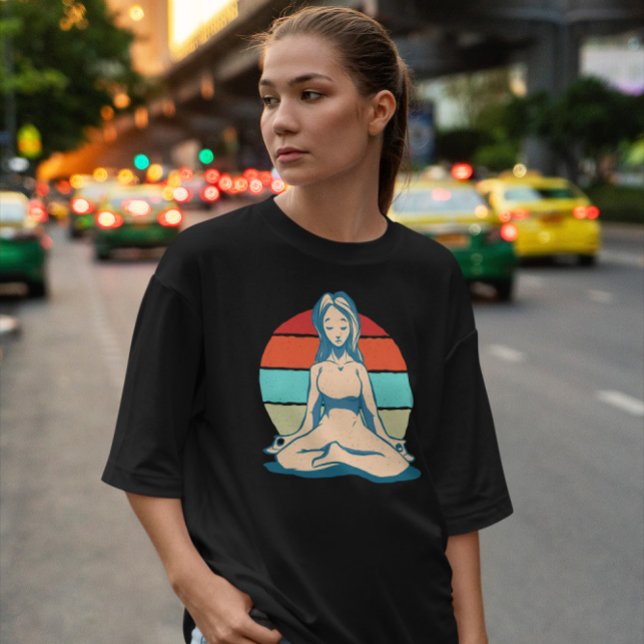 Camiseta Chica de Meditación Vintage (Subido por el creador)