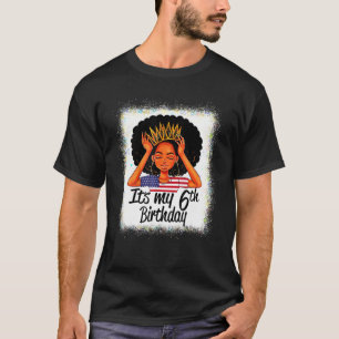 Camiseta chica de Melanina Negra de 6 años es mi 6º B