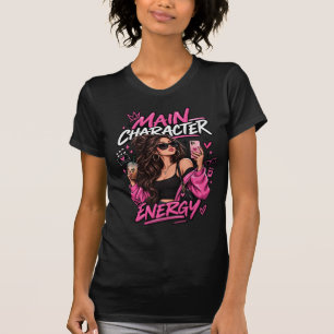 Camiseta Chica de moda con energía de personaje principal Y
