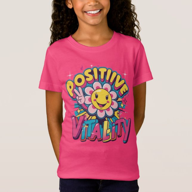 Camiseta Chica de moda de la positividad radiante (Anverso)