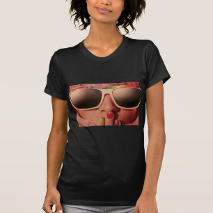 Camiseta Chica de moda retro de 800