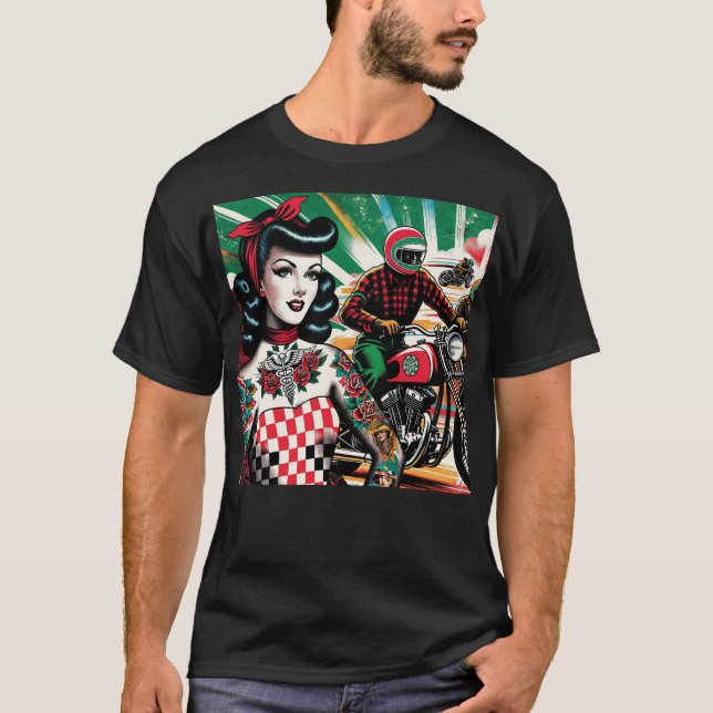 Camiseta Chica de Motocicleta (Anverso)