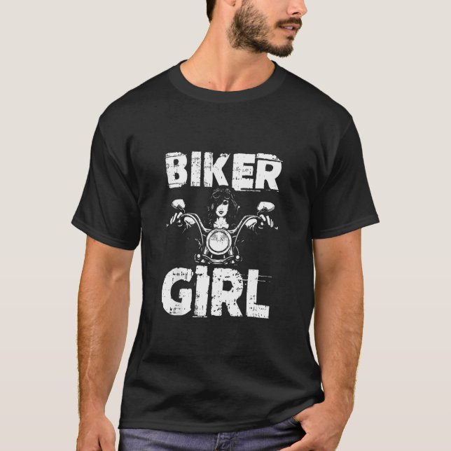 Camiseta Chica de motocicletas Guay Chick Ladies Babe Para (Anverso)