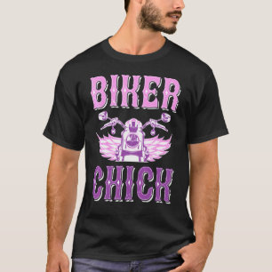 Camiseta Chica de motocicletas mujeres ciclistas de ciclism