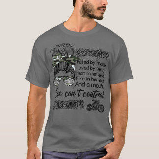 Camiseta Chica de motociclismo odiado por muchos adorados p