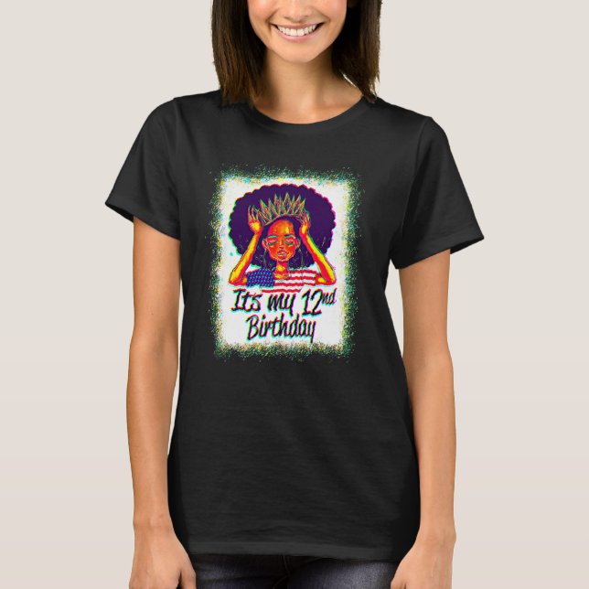 Camiseta chica de mujeres de Melanin negro de 12 años es mi (Anverso)