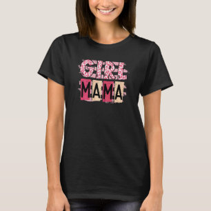 Camiseta Chica de mujeres Mamá Patrón Leopardo Feliz Madres