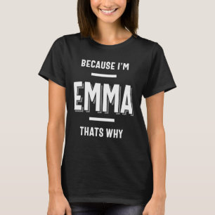 Camiseta Chica de mujeres personalizadas con nombre de Emma