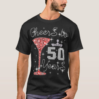Camiseta Chica De Mujeres Saluda Feliz Cumpleaños A Los 50