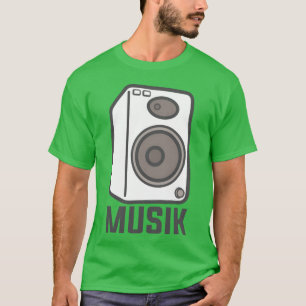 Camiseta chica de música de altavoz