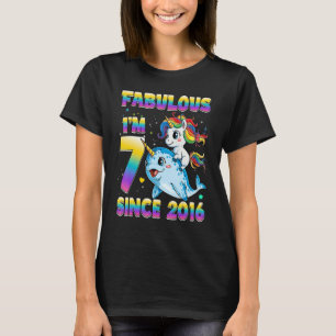 Camiseta chica de Narwhal de Unicornio de 7 años 7 Chica de