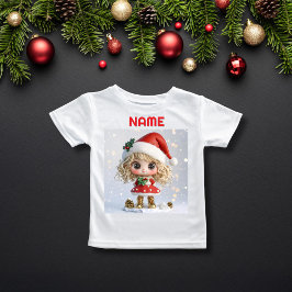 Camiseta Chica de Navidades caprichosos Holly y NOMBRE PERS