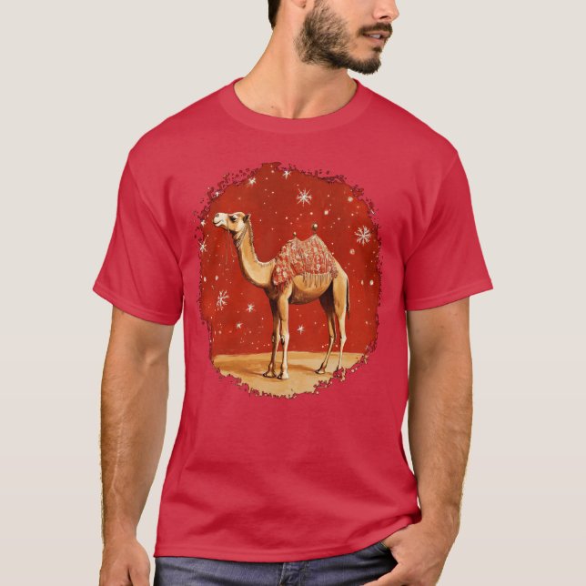 Camiseta Chica de Navidades de camellos (Anverso)