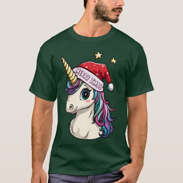 Camiseta Chica de Navidades de Unicornios (Anverso)