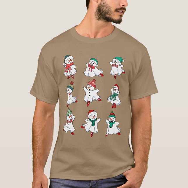 Camiseta Chica de Navidades del Ballet Navidades Snowman (Anverso)