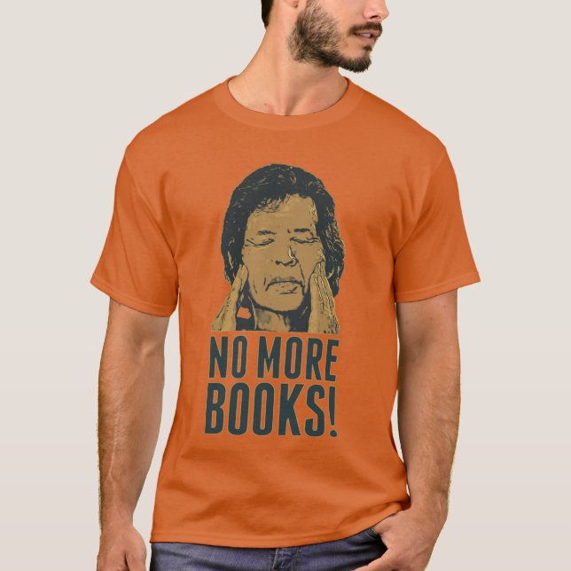 Camiseta Chica de Neil Breen NO MÁS LIBROS (Anverso)