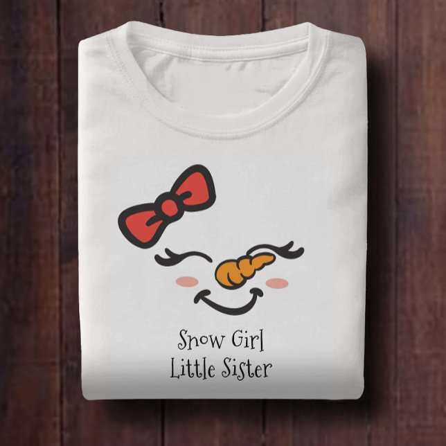 Camiseta Chica de nieve dulce hermana pequeña Cute cara de  (Subido por el creador)