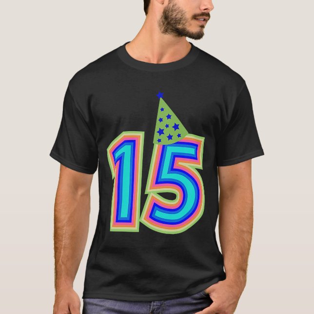 Camiseta chica de niño arcoiris de 15 años, 15 años, lindo  (Anverso)