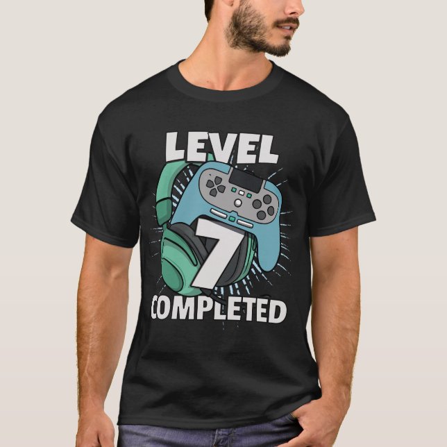 Camiseta Chica de niño de 7 años de siguiente nivel 7 Jugam (Anverso)