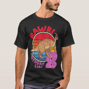 Camiseta ¡Chica de niños, 8 cumpleaños, me rawr! Parasaurol