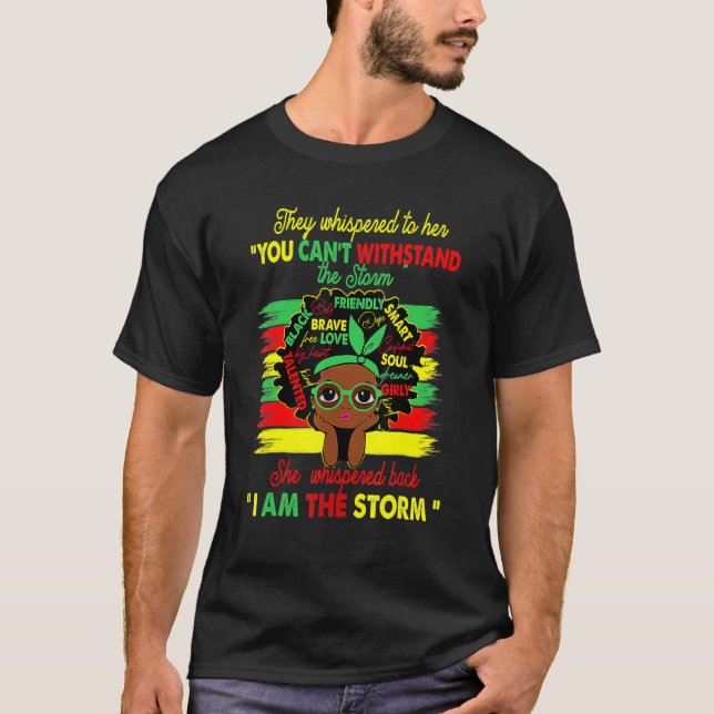 Camiseta Chica de niños de historia negra soy la tormenta a (Anverso)