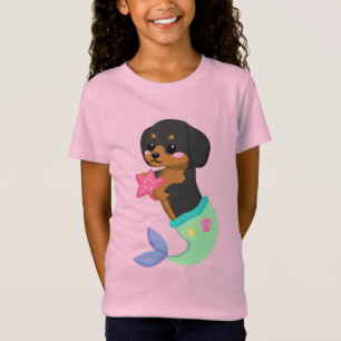 Camiseta Chica de niños de perros de porquería de sirena