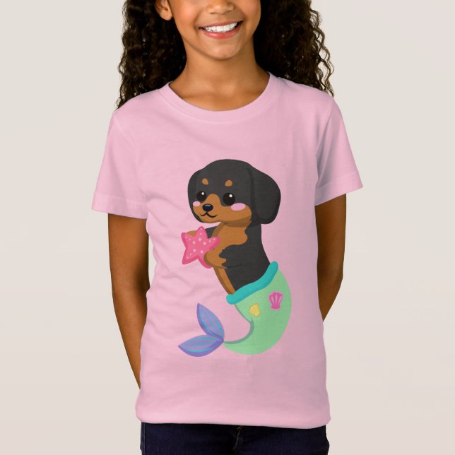 Camiseta Chica de niños de perros de porquería de sirena (Anverso)