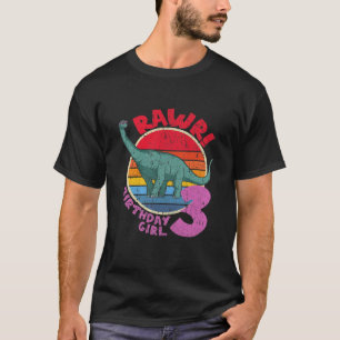 Camiseta ¡Chica De Niños El Tercer Cumpleaños Que Rawr! Bra