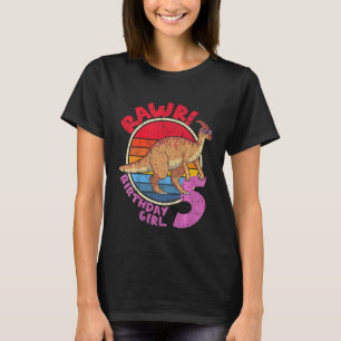 Camiseta ¡Chica de niños, quinto cumpleaños, soy Rawr! Para