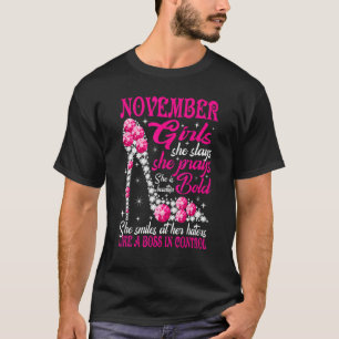 Camiseta Chica de noviembre, dice que reza y es hermosa