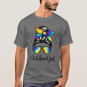 Camiseta Chica de octubre Mujeres de cumpleaños enfrentan e