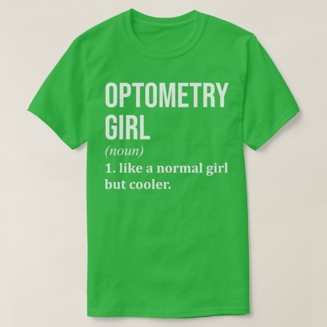 Camiseta Chica de optometría dice graciosamente para las mu (Diseño del anverso)
