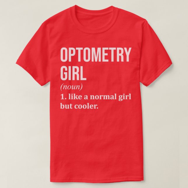 Camiseta Chica de optometría divertido diciendo 3 (Diseño del anverso)