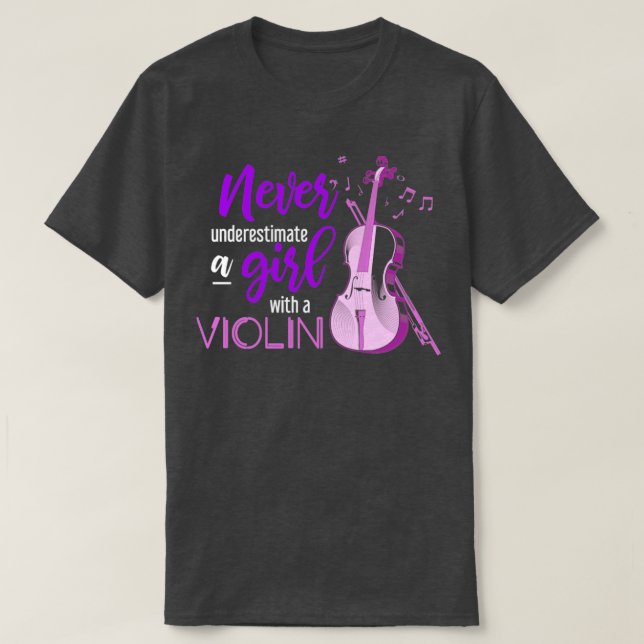 Camiseta Chica de orquesta Cita musical Violin clásico (Diseño del anverso)