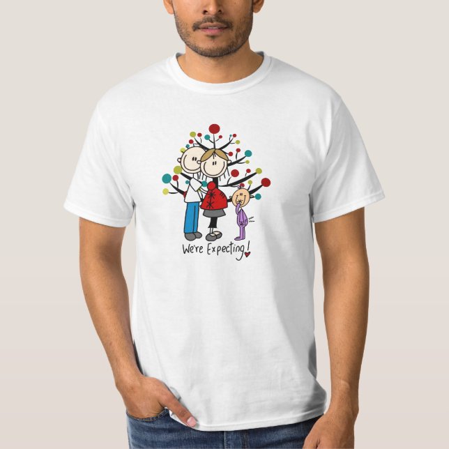 Camiseta Chica de Padres Esperados de Figuras de Palo (Anverso)