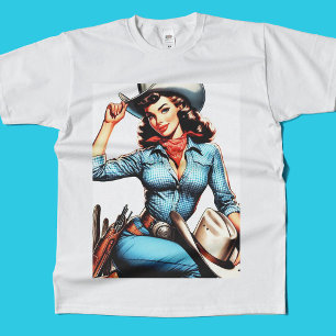 Camiseta Chica de país cutáneo vintage