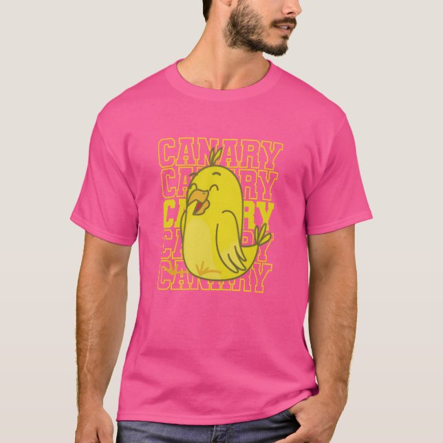 Camiseta Chica de pájaro canario amarillo (Anverso)