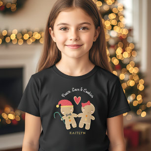 Camiseta Chica de pan de jengibre niño Holiday Peace Cookie