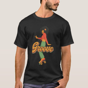 Camiseta Chica de patinador de rodillos de rollos de la épo