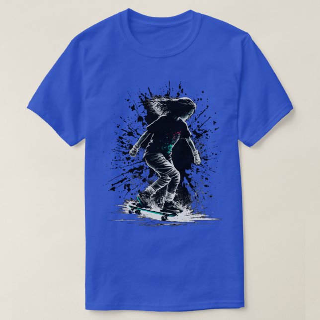 Camiseta chica de patinaje 8 (Diseño del anverso)