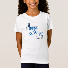 Camiseta chica de patinaje artístico azul