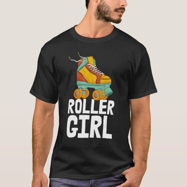 Camiseta Chica de patinaje femenino Rolling Shoes Cumpleaño (Anverso)